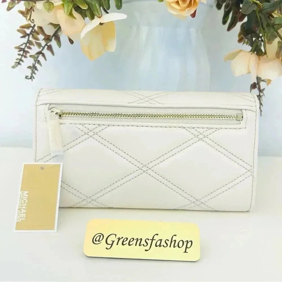 Michael Kors Jet Set Travel Large Trifold Wallet light cream - Picture 2 of 4